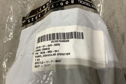 MRAP JERRV 1826-RR3-001 VEHICULAR OPERATION PANEL-A/C FRONT U 6110-01-548-6335