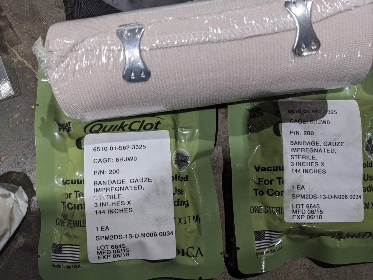 Z-Medica 200 Gauze Bandage, Impregnated - NSN 6510-01-562-3325 - inventory label