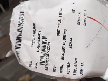 Emergency Beacon Corp BB-12M Mounting Bracket - NSN 5340-01-560-7876 - inventory label