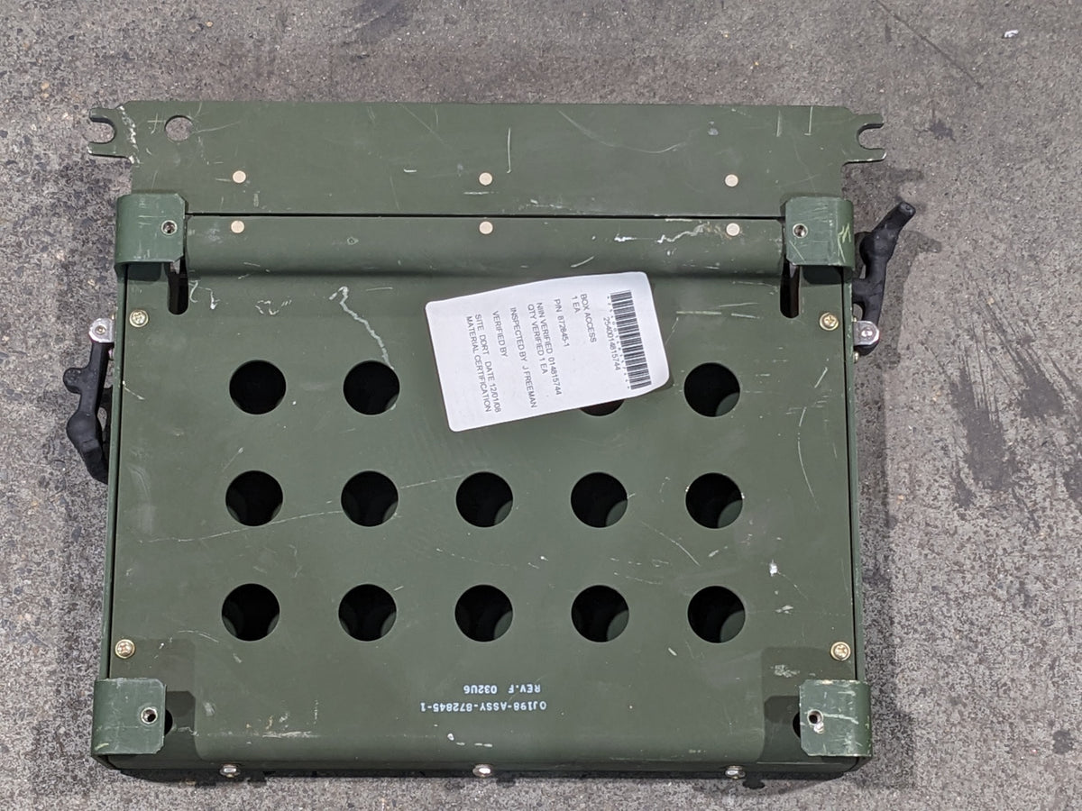 ACE Electronics Defense Systems 872845-1 Accessories Stowage Box - NSN 2540-01-481-5744 - inventory label