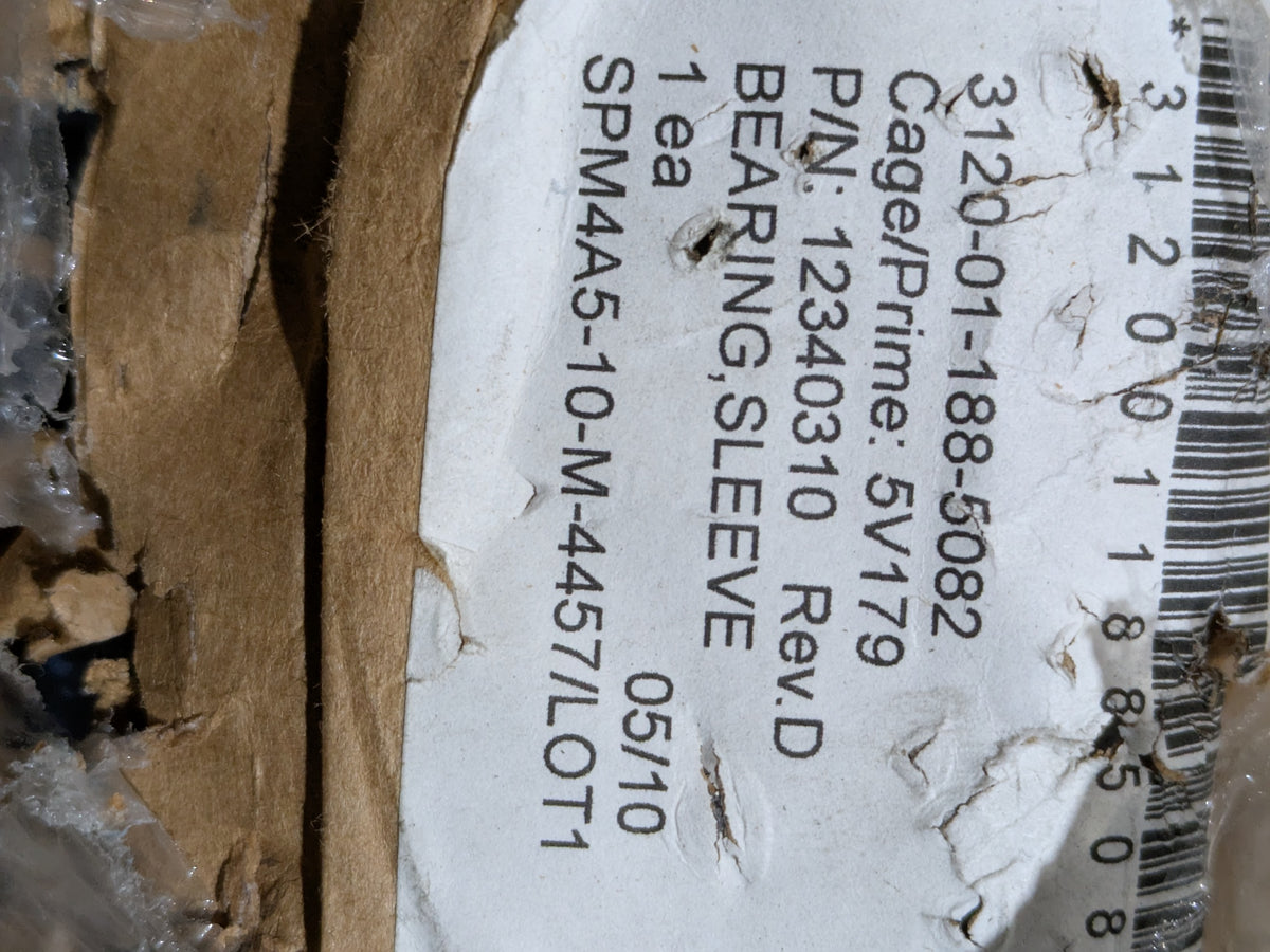 AM General LLC 12340310 Sleeve Bearing - NSN 3120-01-188-5082 - inventory label