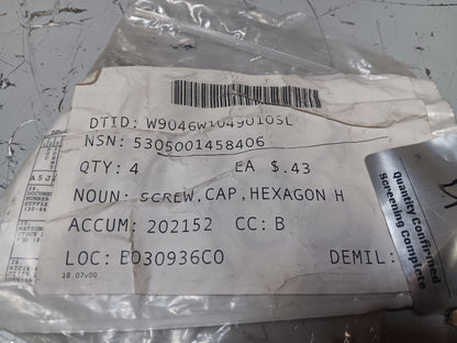 Military Standards MS35307-322 Hexagon Head Cap Screw - NSN 5305-00-145-8406 - inventory label