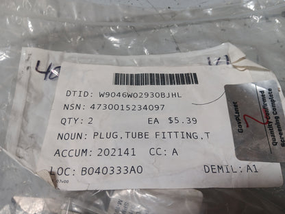 Red Dot Corporation RD-5-5901-0P Tube Fitting Plug - NSN 4730-01-523-4097 - inventory label
