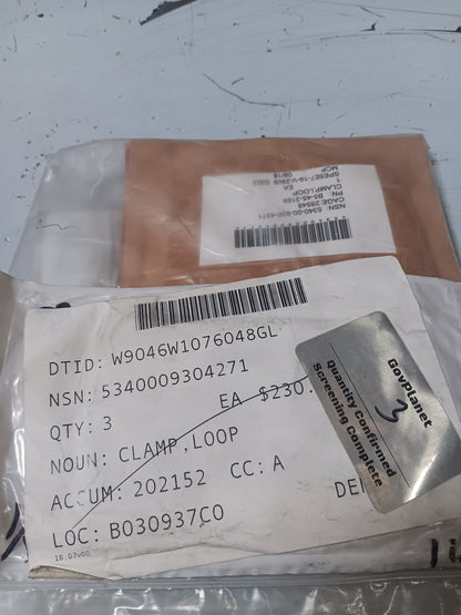 Edgewood Chemical Biological Center B5-45-3159 Loop Clamp - NSN 5340-00-930-4271 - inventory label