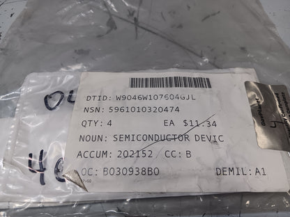 MILITARY SPECIFICATIONS JANTX1N5557 Diode - NSN 5961-01-032-0474 - inventory label
