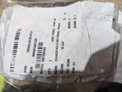 Creating Technology Solutions 19260 Motional Transducer - NSN 6695-01-384-7381 - inventory label