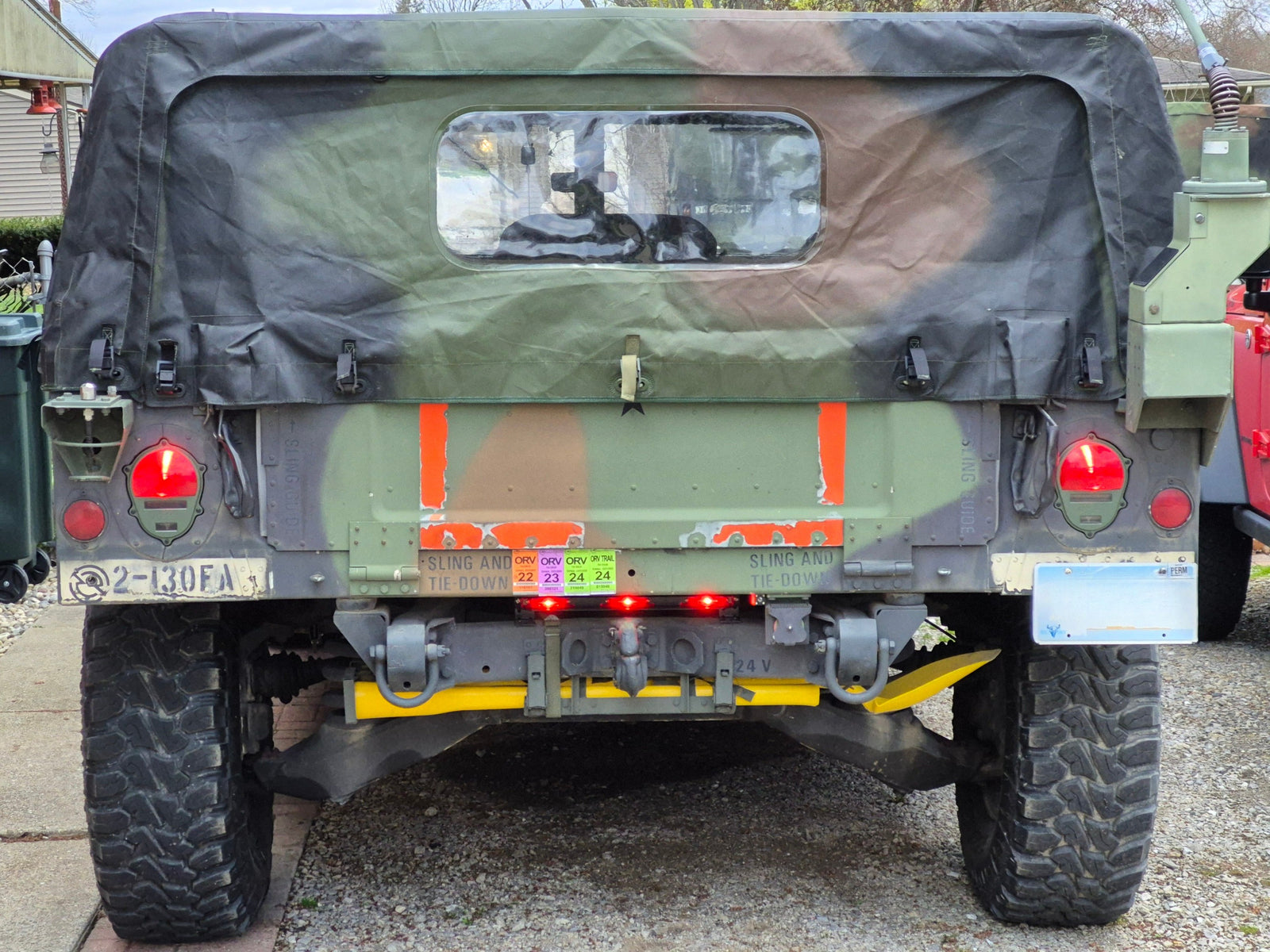 Rebuilt HMMWV, rear view