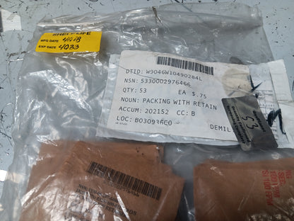 Parker-Hannifin 600-0115-10 O/S Packing with Retainer - NSN 5330-00-297-6466 - inventory label