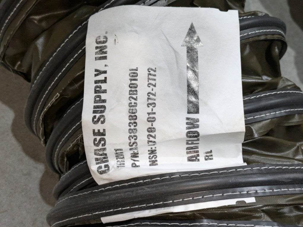 SAE International AS38386C2B010L Hose Assembly, Air Duct - NSN 4720-01-372-2772 - inventory label