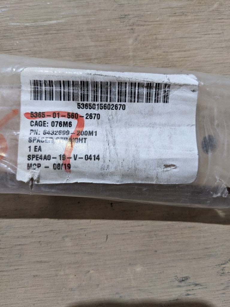 AMZ Alabama Inc. 6432699-200M1 Straight Spacer - NSN 5365-01-560-2670 - inventory label