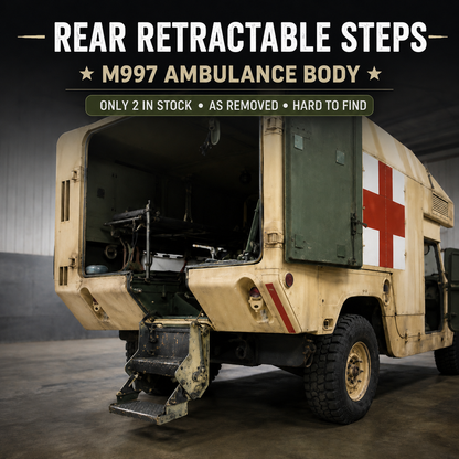 M997 HMMWV Ambulance Rear Retractable Step Assembly – Military Surplus – As Removed