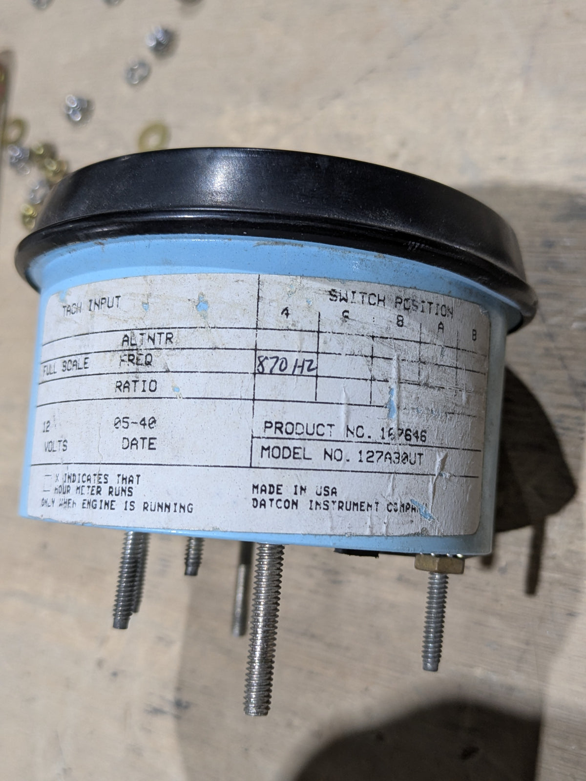 U S Army Tank Automotive Command 12275405 Electronic Tachometer - NSN 6680-01-167-8117 - photo 2