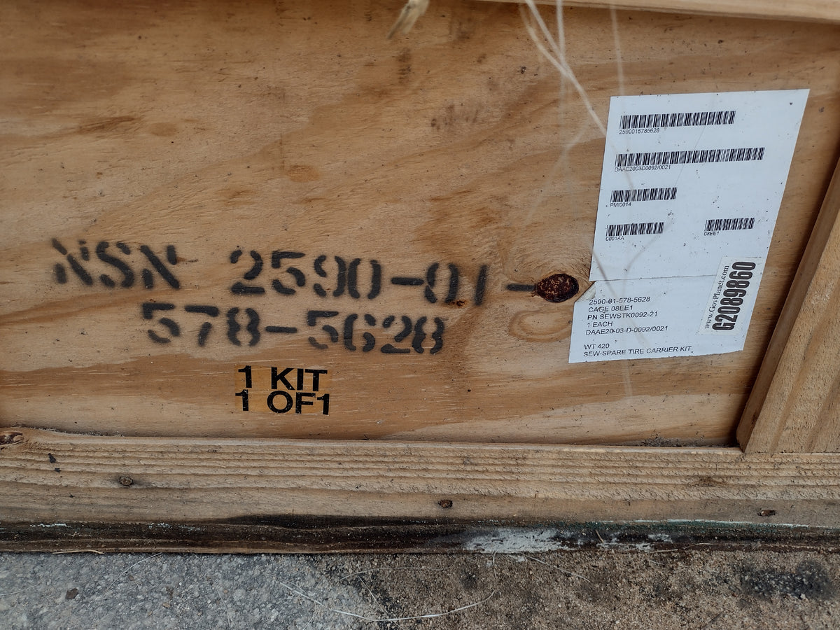 Power Mfg Co., Inc. SEWSTK0092-21 Spare Tire Kit - NSN 2590-01-578-5628 - inventory label