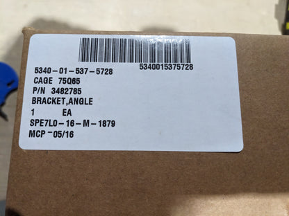 Oshkosh Defense LLC 3482785 Angle Bracket - NSN 5340-01-537-5728 - inventory label