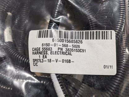 ND Defense LLC 3835153C91 Wiring Harness, Branched - NSN 6150-01-568-5826 - inventory label