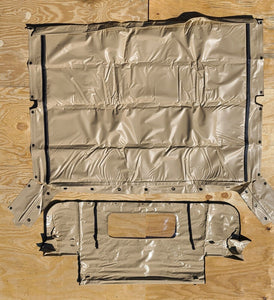 NEW HMMWV 4 Man TAN Soft Top Roof AND CURTAIN KIT Humvee M998 12340676-11