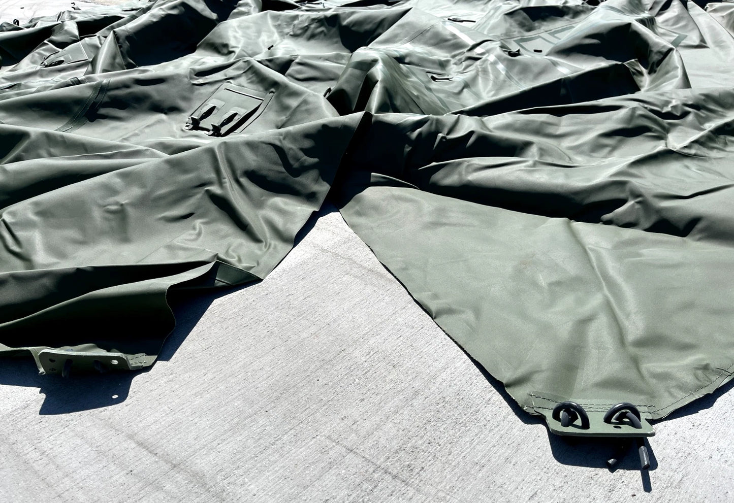 M939 5 TON 6X6 TRUCK GREEN VINYL 14FT CARGO BED COVER 12450243 2540-00-933-8645