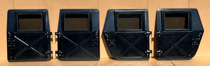 NEW STEEL HUMVEE HMMWV HUMMER H1 M998 X DOOR SET M1114 M1123 ETC FITS ALL HMMWV