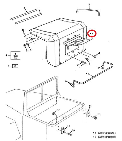 M939 5-TON TRUCK SERIES 12450238-1 SOFT TOP VINYL CAB COVER 2540-01-084-1233