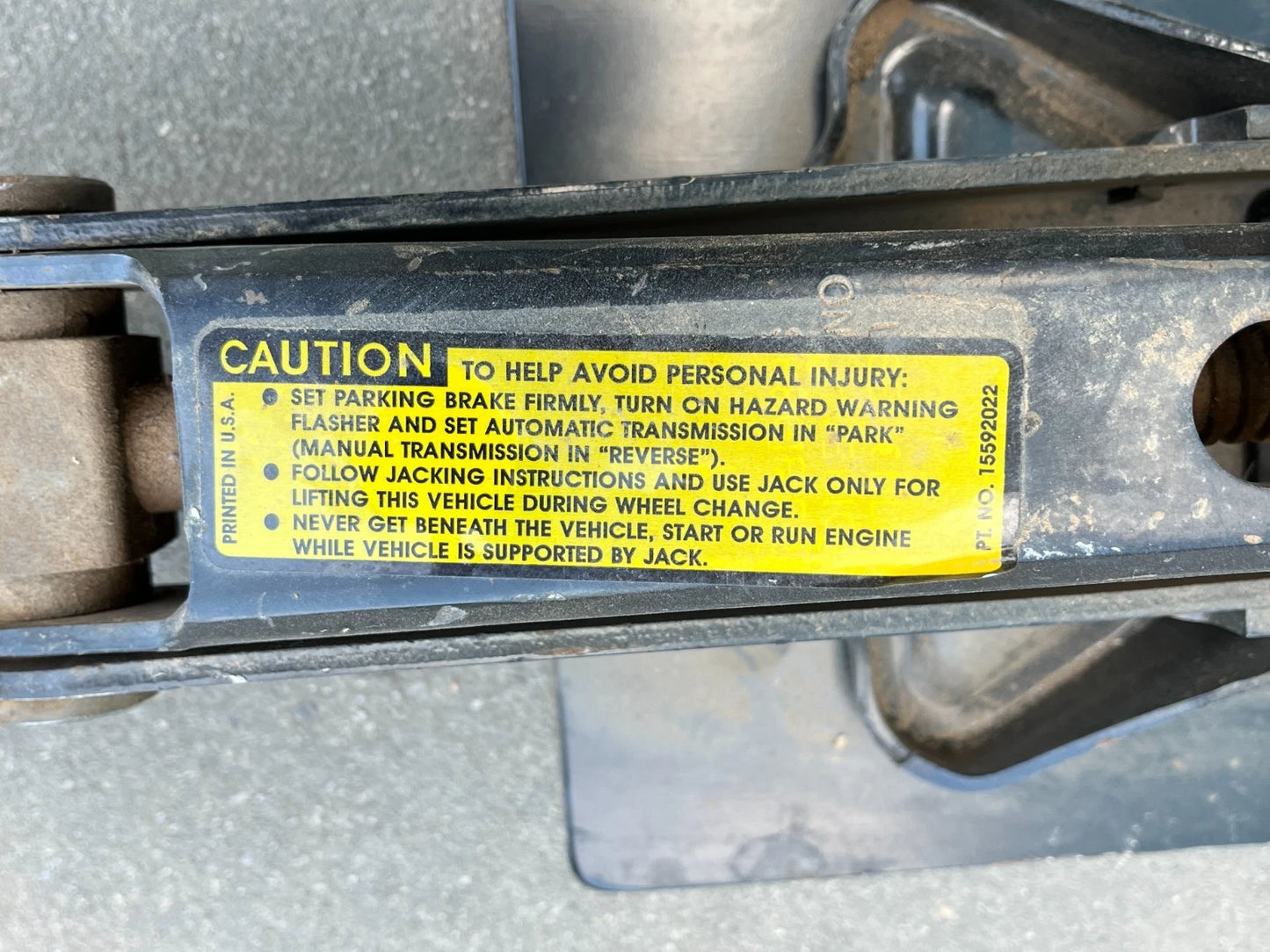 OEM HMMWV 3.5 TON 12447042 18'' HAND COMPACT SCISSOR LIFT JACK 5939822L *AS-IS*