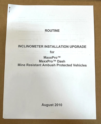 HMMWV MRAP FMTV M35A2 OFF ROAD MILITARY TRUCK INCLINOMETER 3708019C91 2540-01-586-5252