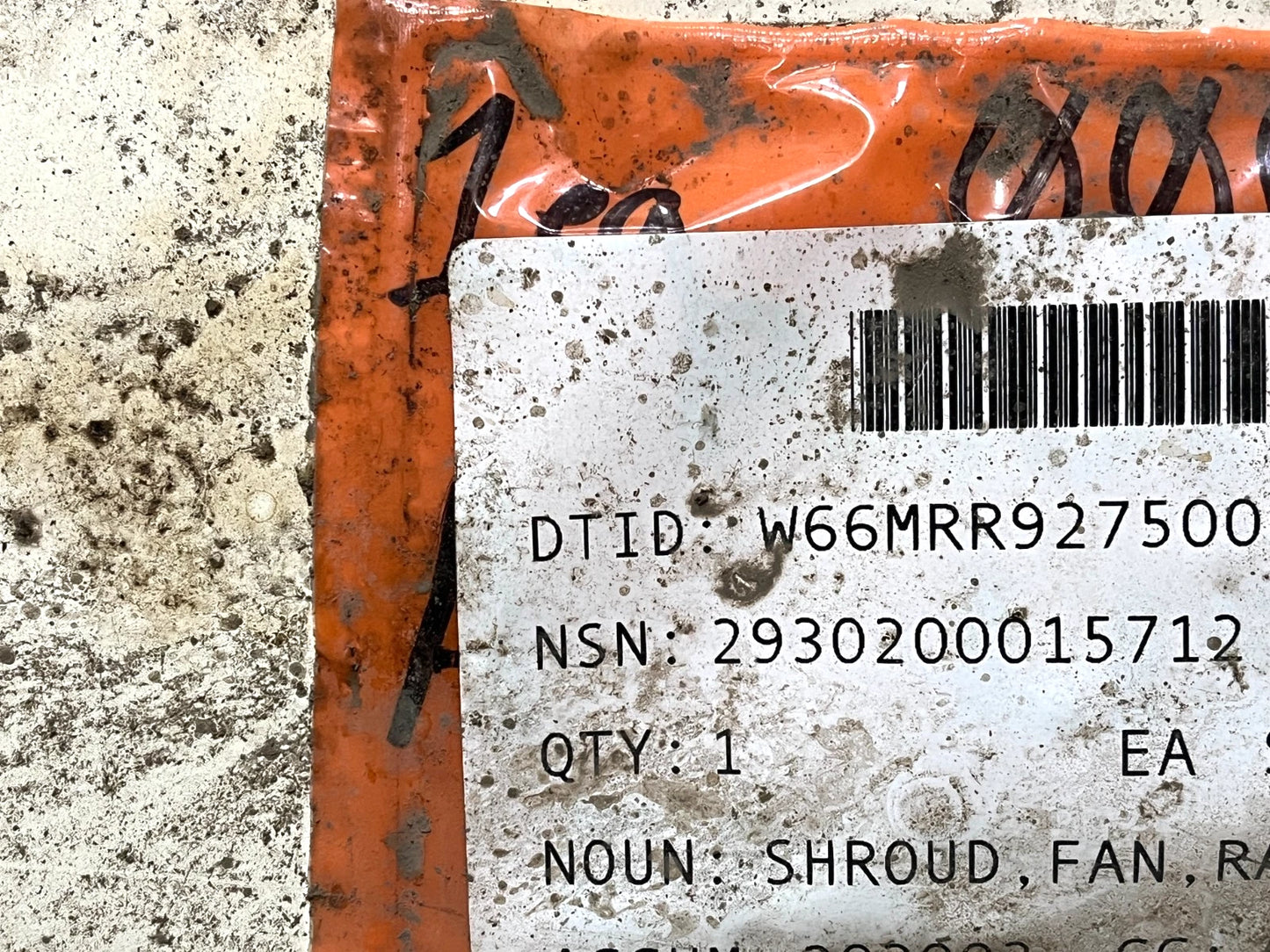 GENERAL DYNAMICS STRYKER FOV RADIATOR FAN SHROUD 10659073 2930-20-001-5712