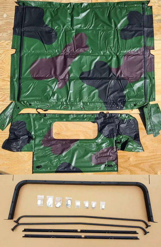 HMMWV 4 MAN SOFT TOP KIT CAMO M998 C-Pillar/Bows/Rails/Hardware - (NO DOORS)