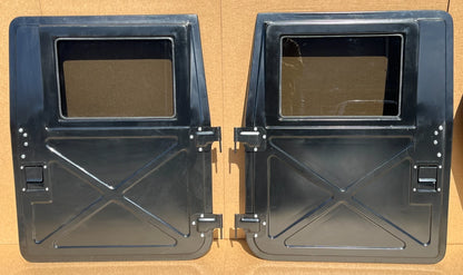 NEW STEEL HUMVEE HMMWV HUMMER H1 M998 X DOOR SET M1114 M1123 ETC FITS ALL HMMWV