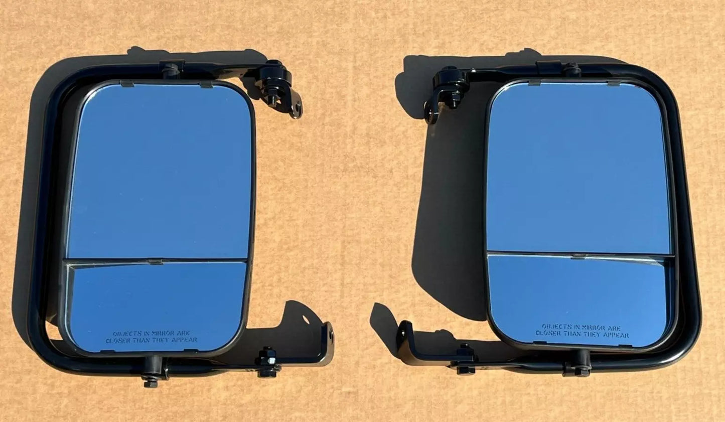 NEW BLACK HMMWV MIRROR ASSY SET, PAIR Humvee H1 HUMMER, M998 (12342129,12342130)