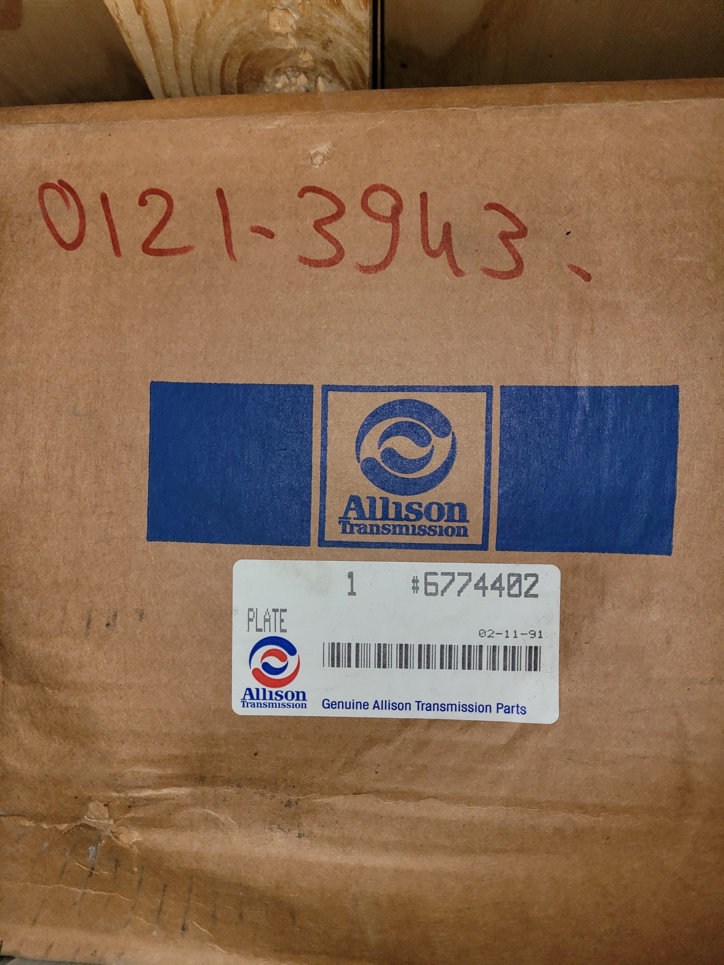 ALLISON BACKING PLATE 2520-00-015-6681	 6774402