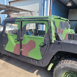 NEW HMMWV 4 Man Camo Soft Top Roof + Curtain Kit Humvee M998 12340676-31
