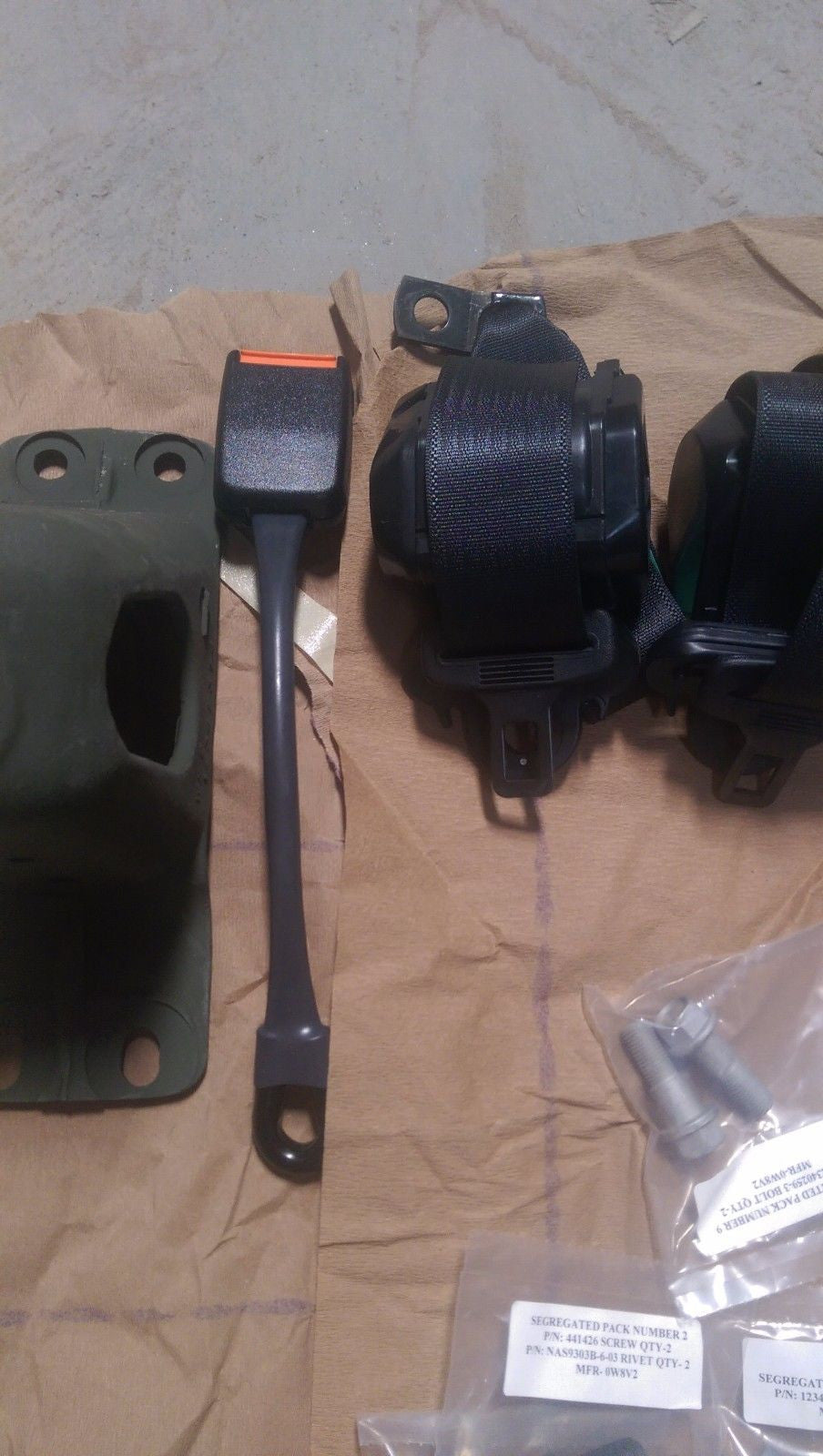 HMMWV Hummer H1 3 Point Rear Seatbelt Retrofit Kit NEW,M998, HUMVEE n