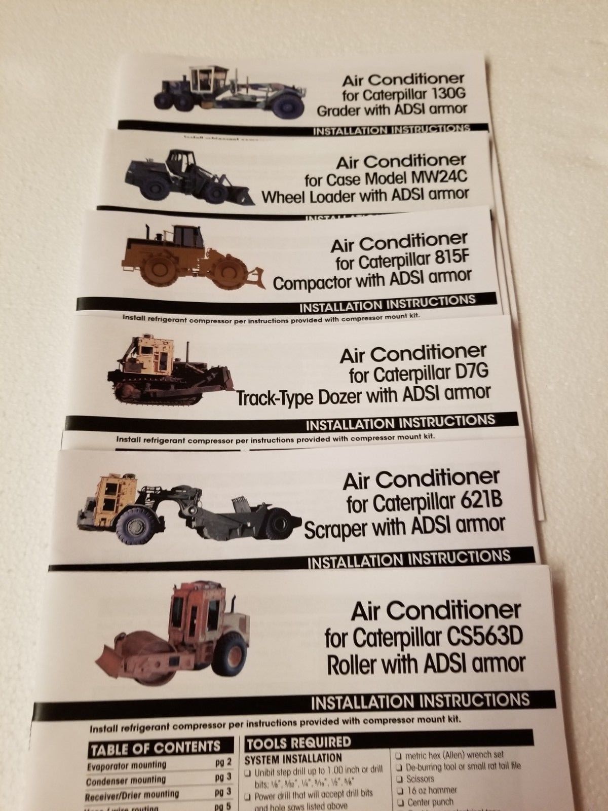 Humvee, Caterpillar Farm Construction Equipment Air Conditioning Kit AC