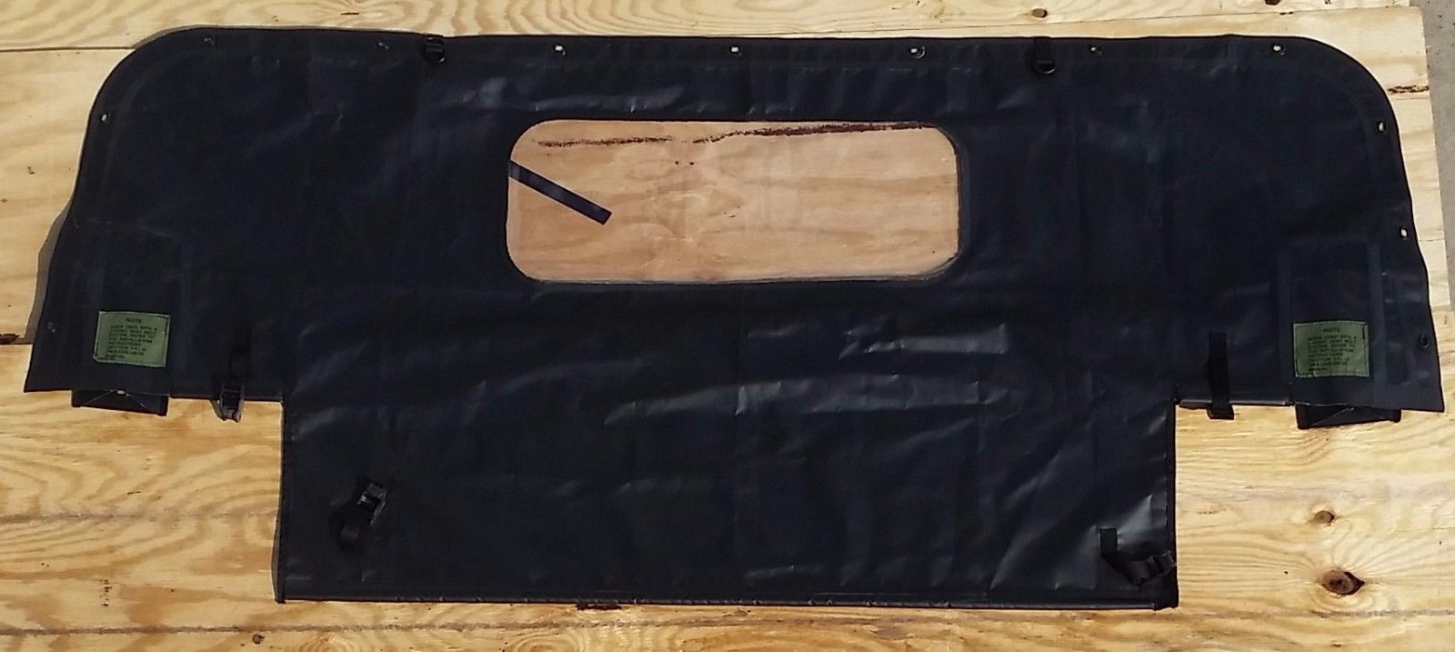 NEW HMMWV M998 4 Man Black Soft Top REAR CURTAIN Humvee Hummer H1 1234 ...