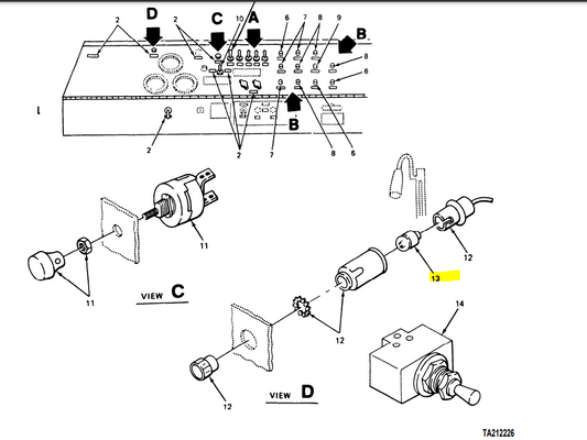 OSHKOSH HEMTT PL1-24V LIGHT,INDICATOR HI-BEAM INDICATOR