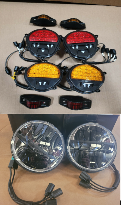 Black LED CONVERSION KIT Military M998 Humvee Head, Red, Amber, Side Marker lights 5 TON 2.5 TON MILITARY