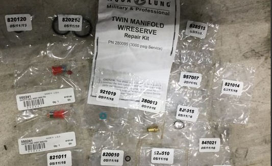 Aqua Lung TWIN MANIFOLD REPAIR KIT 4220-01-353-6565 2800-95 2800925