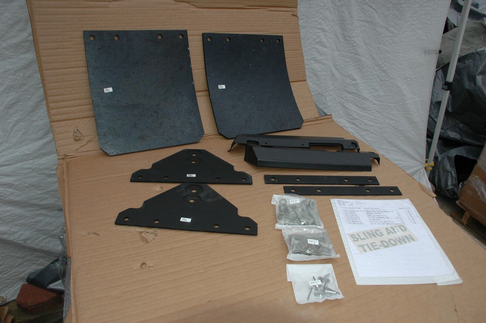 HUMVEE M998 HMMWV MUD FLAP Splash Guard KIT SET NOS HUMMER MUD